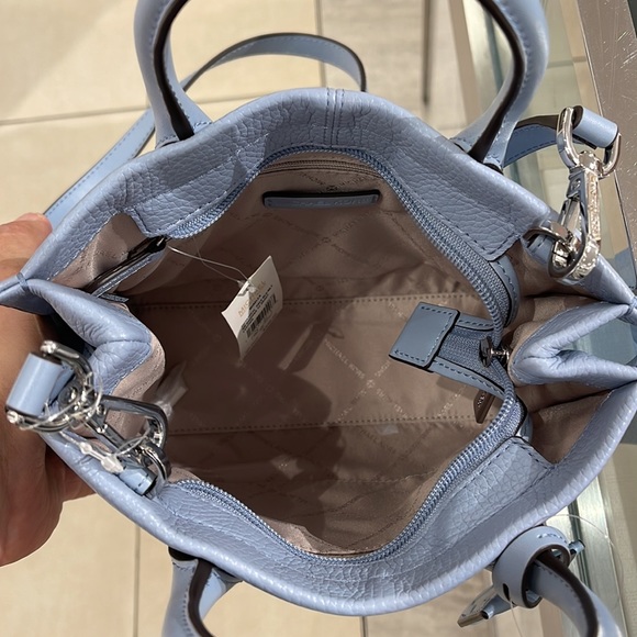 MICHAEL KORS Mirella Small Shopper TZ XBody Pebbled Leather Crossbody
Pale Blue - Picture 9 of 16